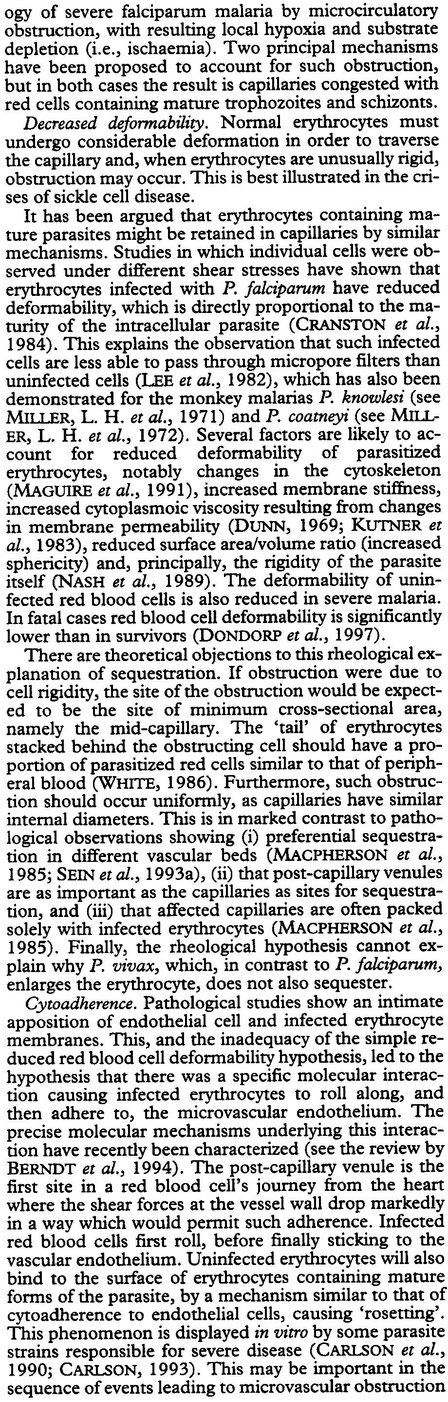 TRANSACTIONS OFTHE ROYAL SOCIETY OFTROPICAL MEDICINE AND HYGIENE (2000) 94, SUPPLEMENT 51121 quine-resistant falciparum malaria despite its undoubted aijjti-inflammatory activity.