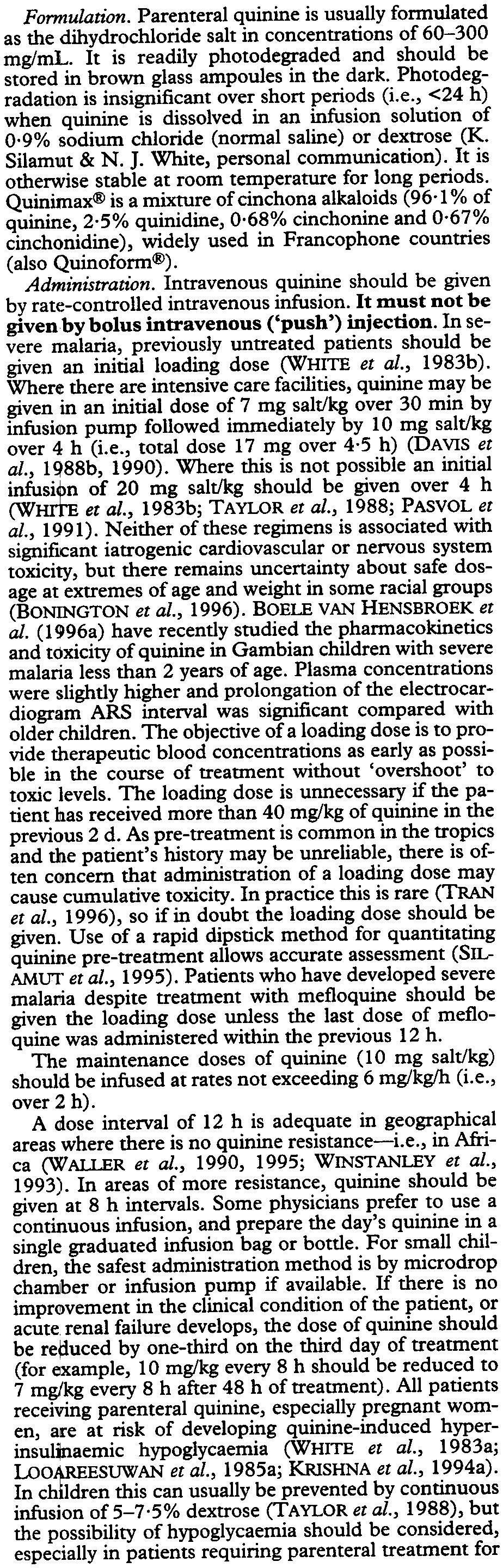 TRANSC110NS OFTHE ROYAL SOCIETY OFTROPICAL MEDICINE AND HYGIENE (2000) 94, SUPPLEMENT Formulation.