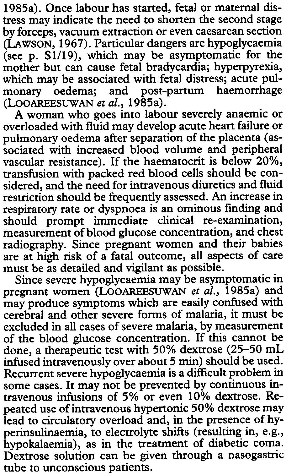 81/54 SEVERE FALCIPARUM MAlARIA should be calculated on a mg per kg basis. Antimalarial chemotherapy is summarized in Tables 8, 9 and 10.