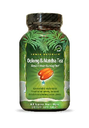 Irwin Naturals Oolong & Matcha Tea Rapid Calorie- Burning Diet * Concentrated Tea Blend for Powerful Fat Burning, Increased Metabolism & Burning Excess