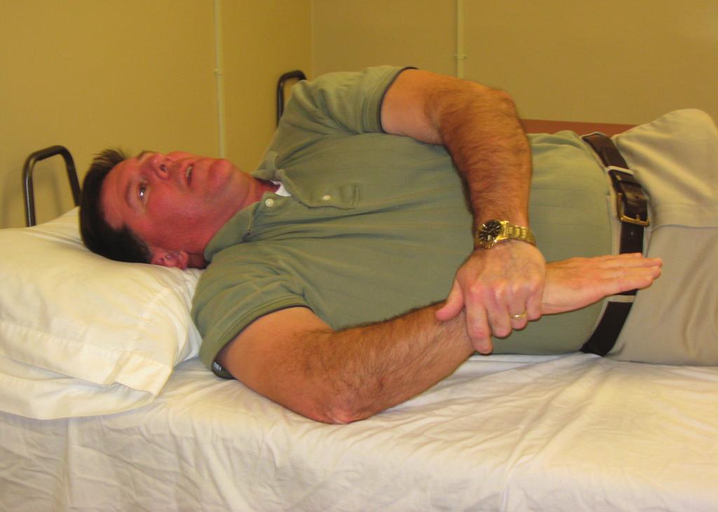 self-stretch with arm at 45 degrees. Figure 3.