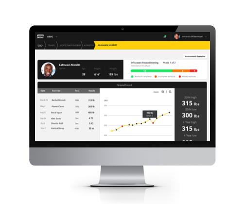 staff to track their athletes progress easily from any connected device.