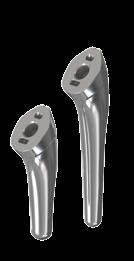 Bone Preservation The short stem design preserves bone stock for future prosthetic intervention both proximally and distally.