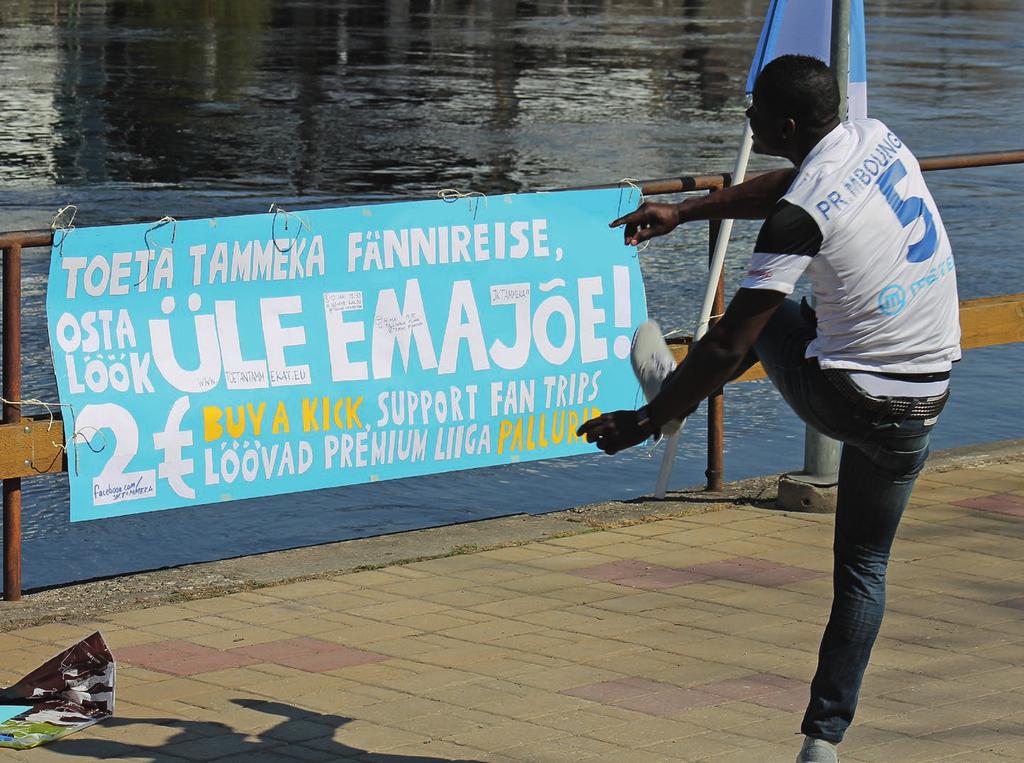 KAANELUGU Möödunud aastal korraldas Tammeka linnaruumiaktsiooni, mille käigus üritasid mängijad jalgpalli üle Emajõe lüüa. Parimal katsel jäi puudu vaid meetrijagu.