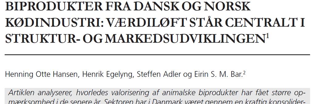 Objective 5: Henrik Egelyng, Eirin Marie Skjøndal Bar et al.