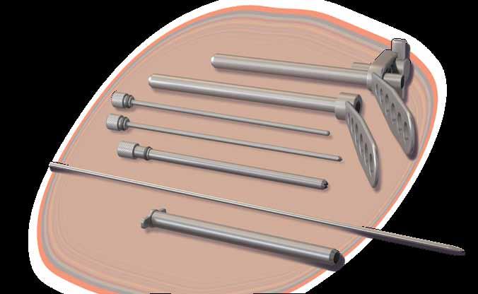 Percutaneous Fixation with Pins The Parallel Guide can be adjusted