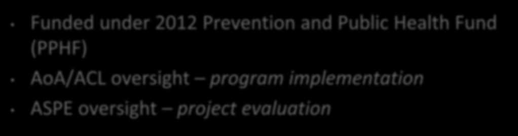 Elder Abuse Prevention Interventions (EAPI) PROJECT FUNDING Funded under 2012 Prevention and