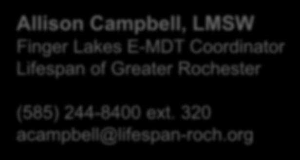 Presenter Contact Information Allison Campbell, LMSW