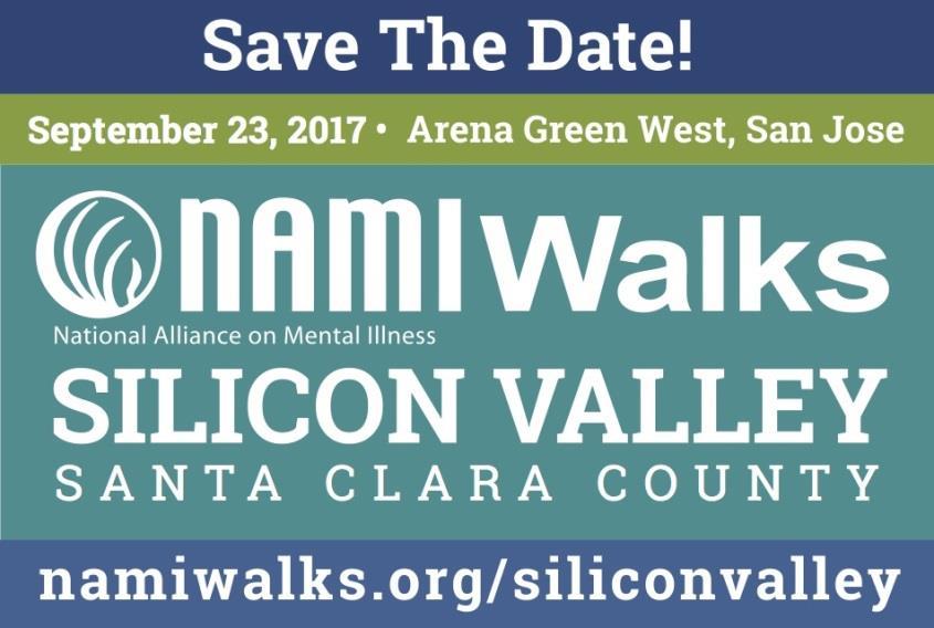 NAMI Walks Silicon Valley and #BeThe1To Campaigns NAMI Walks Silicon Valley- 9/23 #BeThe1To
