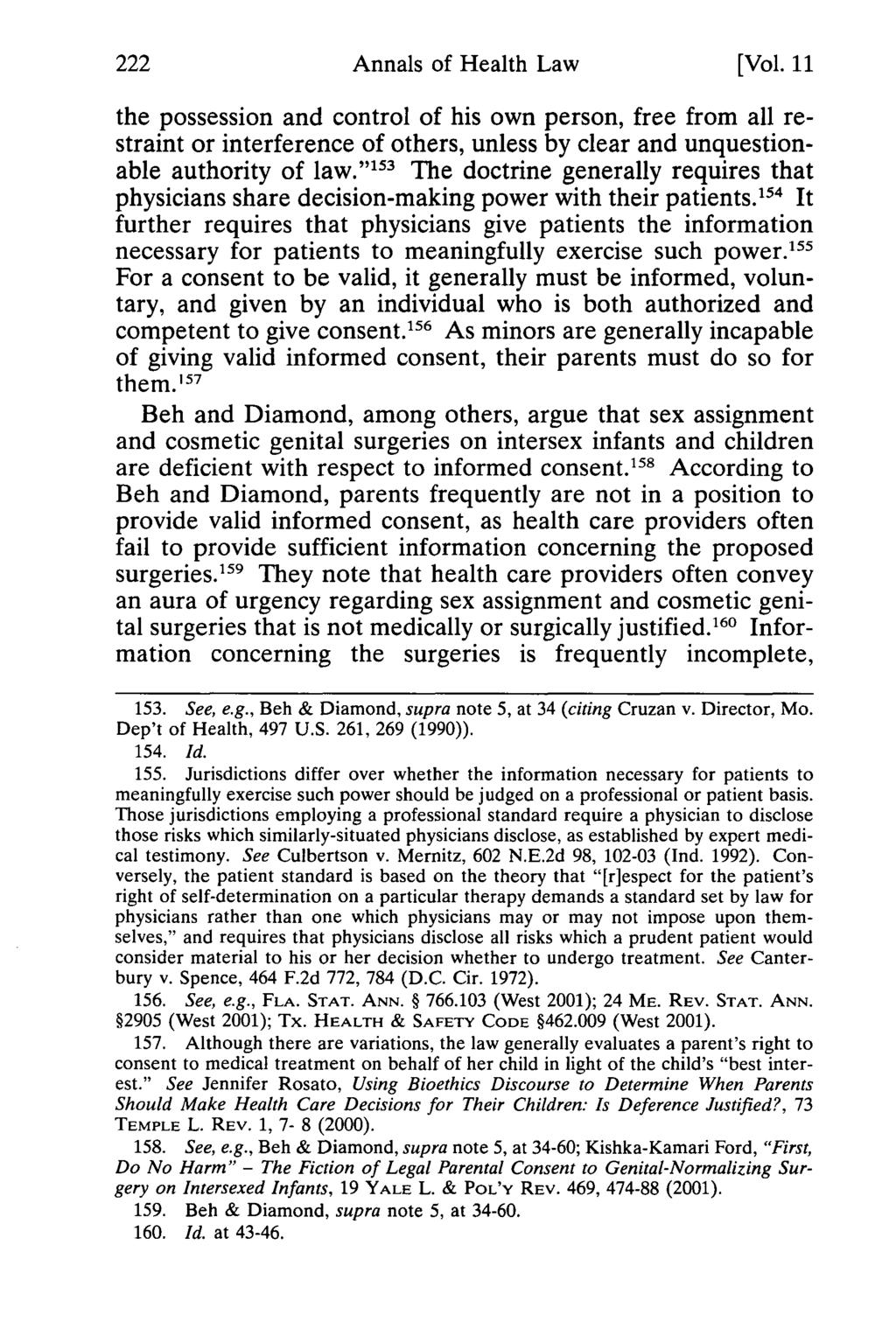 Annals of Health Law, Vol. 11 [2002], Iss. 1, Art. 11 Annals of Health Law [Vol.