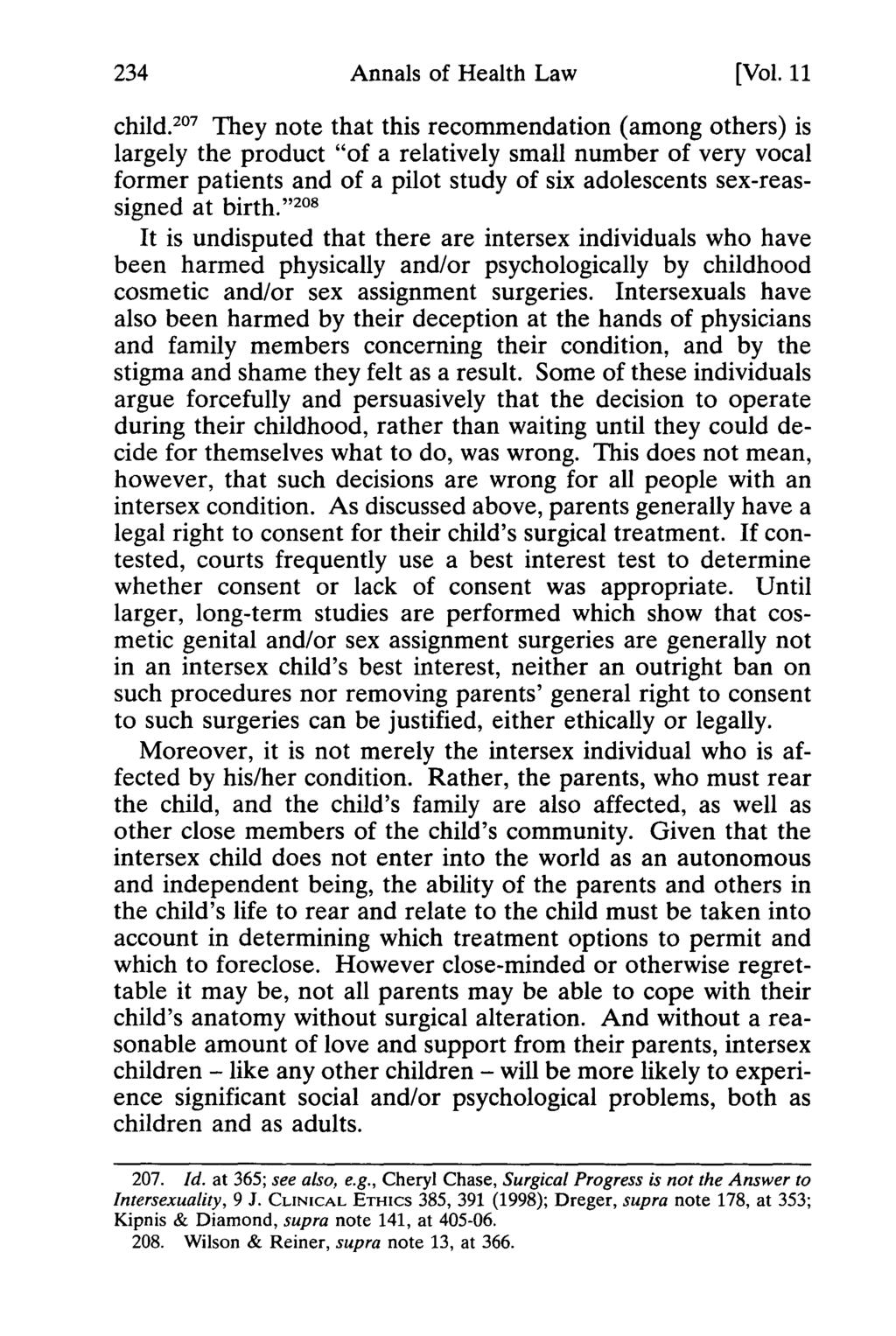 Annals of Health Law, Vol. 11 [2002], Iss. 1, Art. 11 Annals of Health Law [Vol. 11 child.