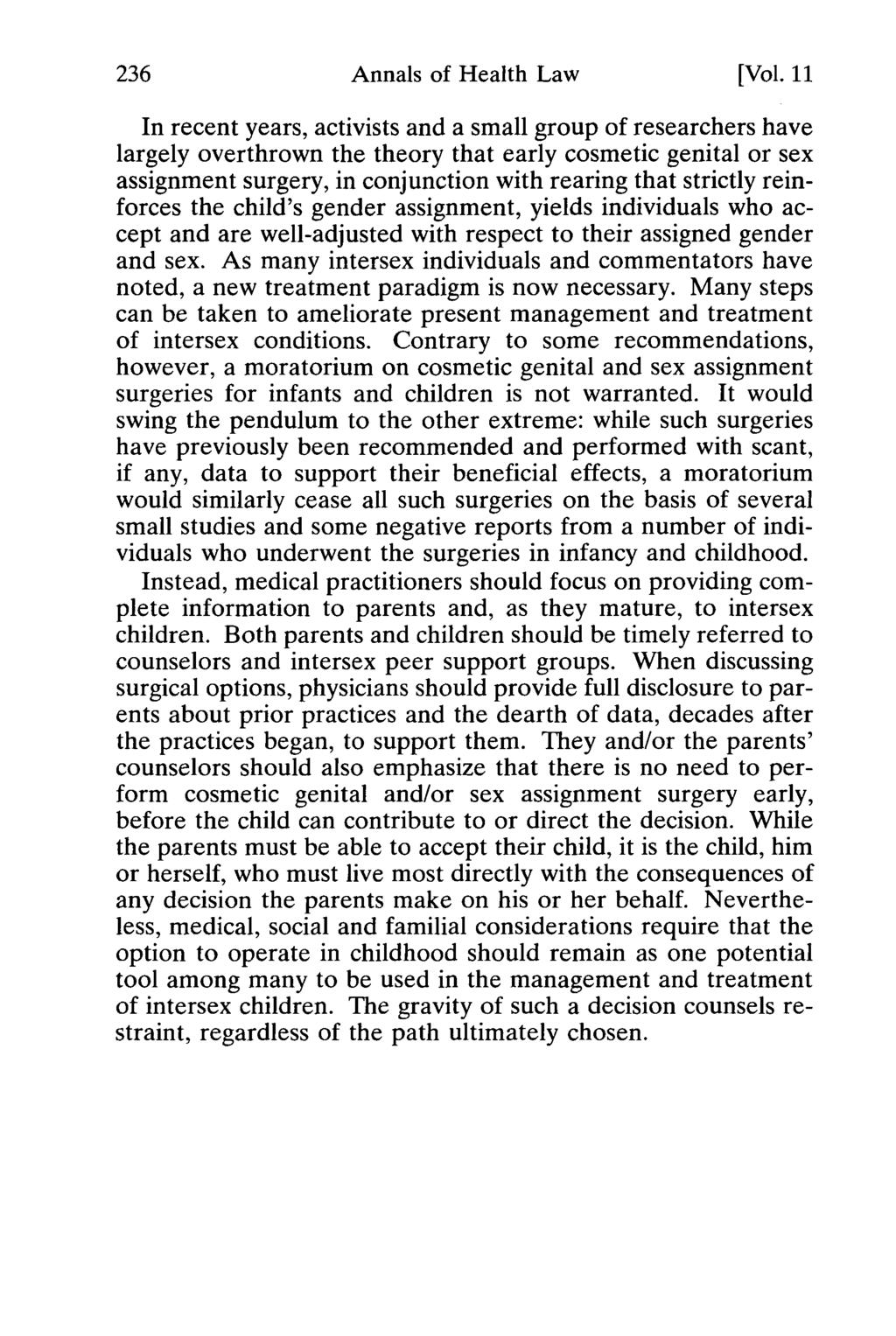 Annals of Health Law, Vol. 11 [2002], Iss. 1, Art. 11 236 Annals of Health Law [Vol.
