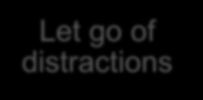 time Let go of distractions