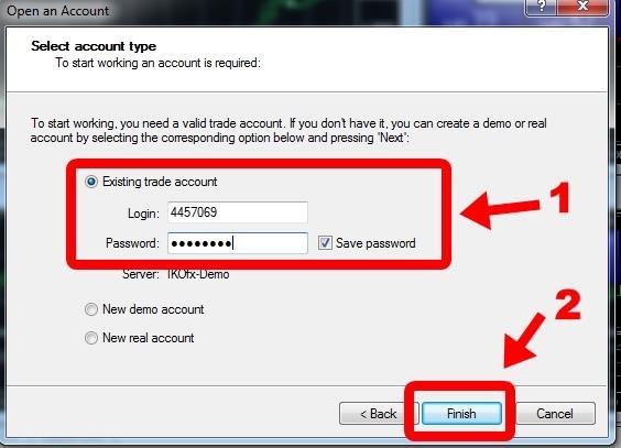 LANGKAH 13 Isikan Login ID dan password akaun demo anda