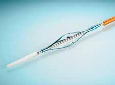 with an electrospun PTFE cover, allows for a safe and atraumatic apposition on the artery and a maximum outflow on the more