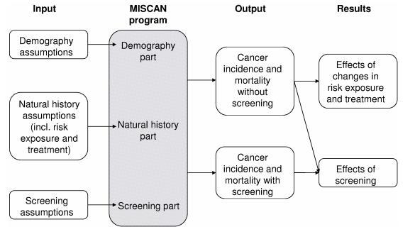 MIcrosimulation SCreening ANalysis (MISCAN) MISCAN Colon is a micro simulation program, generating individual life histories.