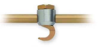 0 mm rod Collars capture the rod, yet allow longitudinal adjustments along the rod