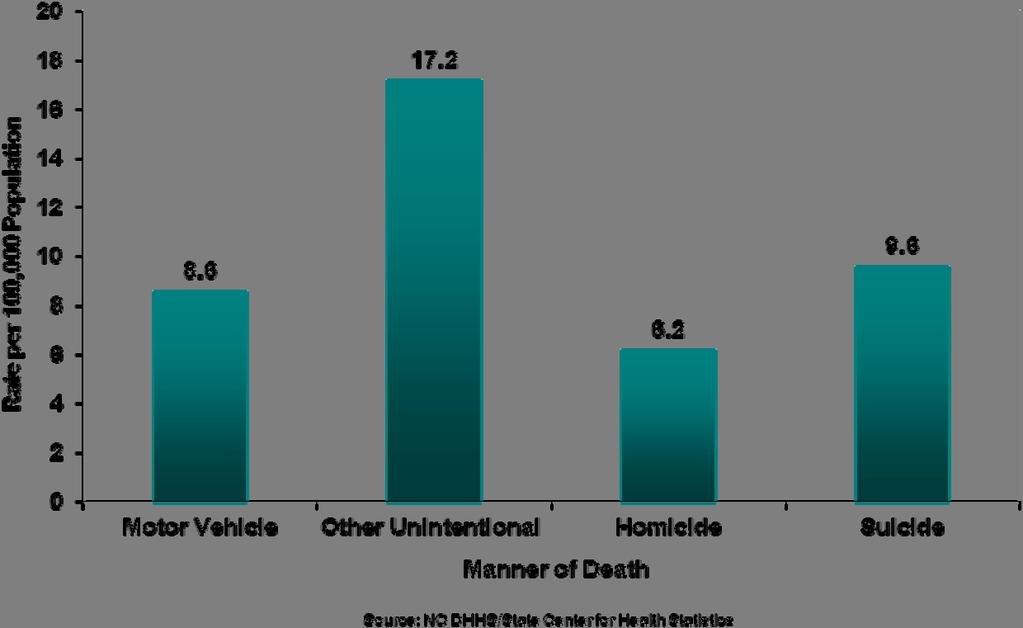Injury and Violence Highlights 2009 Leading Causes of Death UNINTENTIONAL Injury Total Deaths: 231 Leading Causes of Deaths due to Unintentional Injury Motor Vehicle Injuries (33%) Falls