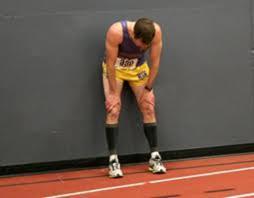 Real Life Question #2 Why do athletes who have just completed a sprint commonly put their hands on their legs while trying to catch their breath? References Lippert, L.S. (2011).
