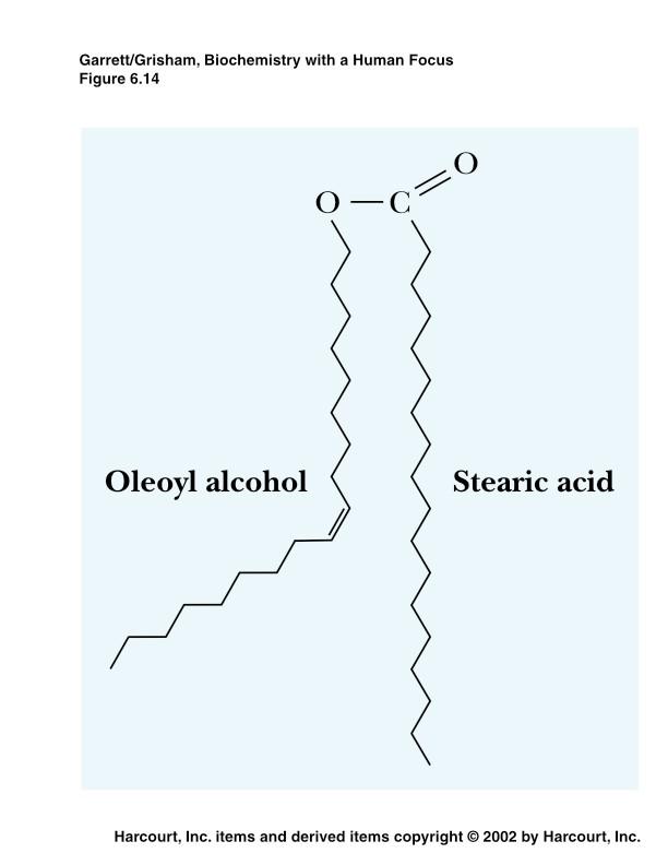 with saturated fatty acid and unsaturated fatty alcohol