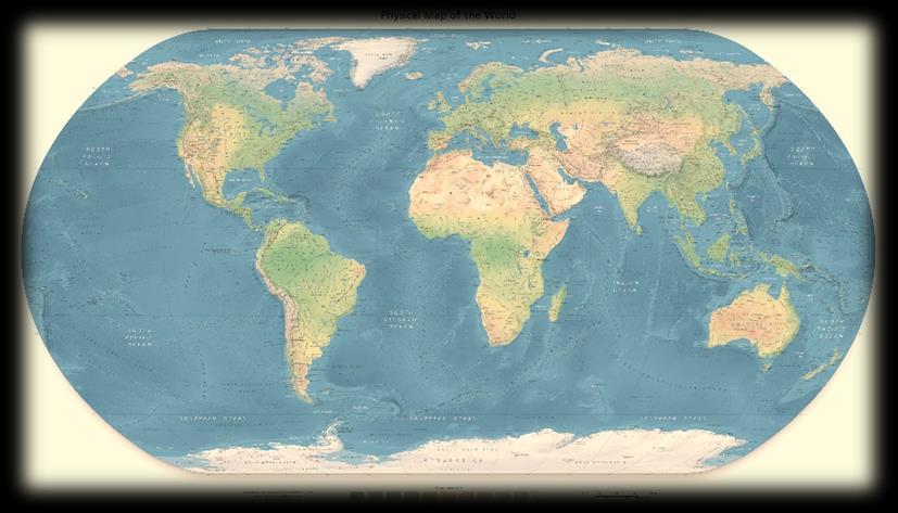 Joonis 12: Tänapäeva maailmakaart Teiseks näitlikuks küsimuseks, mis inimmõistusele rahu pole andnud, on meie planeedi paiknemine teiste taevakehade suhtes.