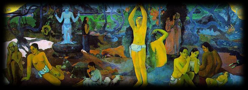 Joonis 15: Paul Gauguin Kust me tuleme? Kes me oleme? Kuhu me läheme?