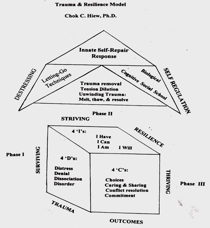 Hiew, C. C. (2000, 2001): Trauma, Resilience and Healing in children. University of Missouri- Columbia: International Centre for Psychosocial Trauma Conference. Hiew, C. C. (2001).