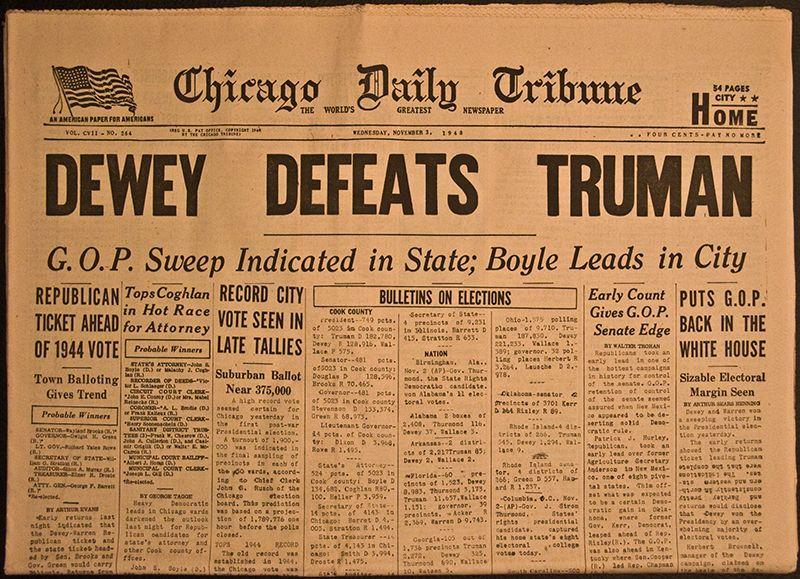 iclicker Q: Sampling Bias Who won the 1948 U.S. Presidential Election?