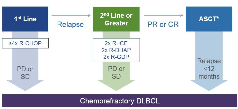 There is a substantial unmet need for patients with Diffuse Large B cell Lymphoma DLBCL is the most common subtype of NHL Outcomes in chemorefractory DLBCL are