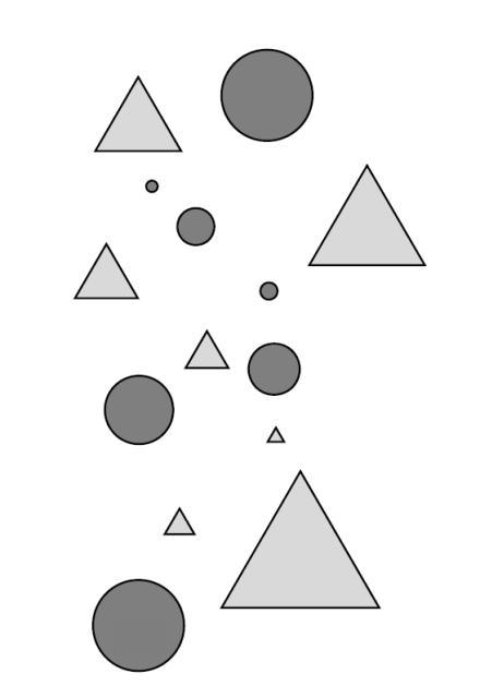Connect triangles largest to smallest (max 30seconds) (practice first) /6 3.