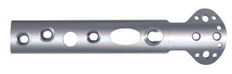 LCP DHS plate with collar LCP combi-holes Tapered end Undercuts Barrel angle 135 and 140 3 5 holes Barrel length: standard Sterile DHS Trochanter Stabilizing Plate All