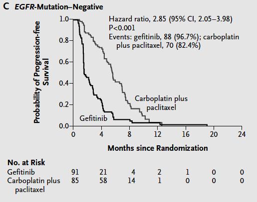 carboplatin/paclitaxel (standard therapy) as first line treatment in a clinically selected patient population from Asia.