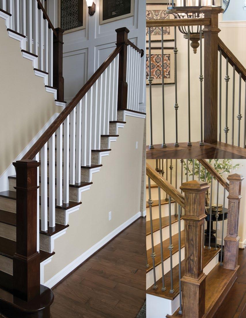 RO-4191 Box Newels paired with Versatile balusters (shown) RO-4691 Box Newel and