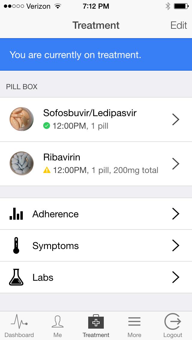 Track Adherence & Symptoms Enter Labs Link to Provider Dashboard Provider can view