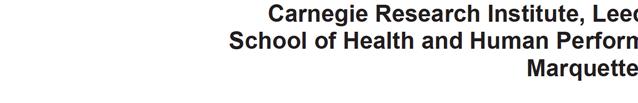 Jensen2 Carnegie Research nstitute, Leeds Beckett University, Leeds, UK1 School of Health and Human