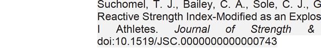 REFERENCES: Baechle, T. R., & Earle, R. W. (2008). Essentials of Strength Training and Conditoning (3d ed.). Champaign, 1L: Human Kinetics.