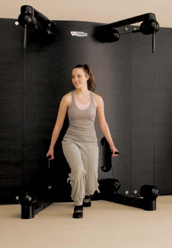 Identical Omega modules allow for a huge variety of exercises and movements at a single station.