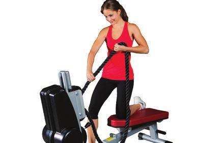 The VECTOR Rope Trainer can be pulled horizontally or upwards to