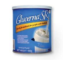 GLUCERNA SR Powder Diabetes Glucerna SR is a 0.95kcal/mL food for special medical purposes in powder form.