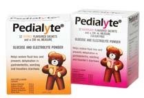 PEDIALYTE Pedialyte helps restore fluid loss and prevents dehydration in gastroenteritis, vomiting and traveller s diarrhoea.