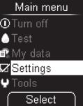 5 Making settings The meter has several features which you can only use after making the appropriate settings.