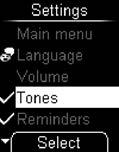If you want to use acoustic mode, you must turn on both Acoust. mode and Beep tones. In the Settings menu, use Use to select Beep tones.