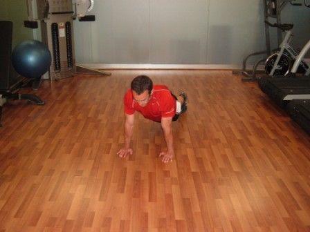 Warm-Up Close-grip Pushup Keep the abs braced and body in a straight line from toes/knees to shoulders.