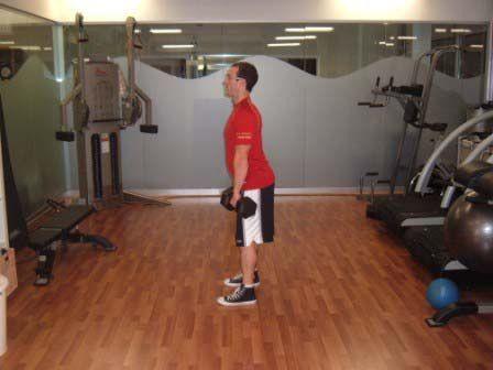 Stand with your feet shoulder-width apart.