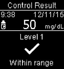 3 7 Control Tests or Control Result and the control bottle symbol appear.