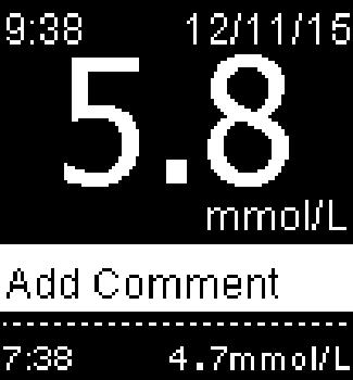 1 4 1 or Off only the current blood glucose result 1 appears.
