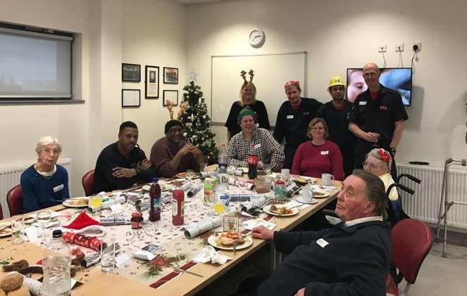 Five fire stations served a traditional turkey dinner for vulnerable residents on Christmas Day The Christmas Day experience was part of a new partnership between London Fire