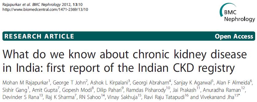 The Indian CKD registry confirms the emergence of DN