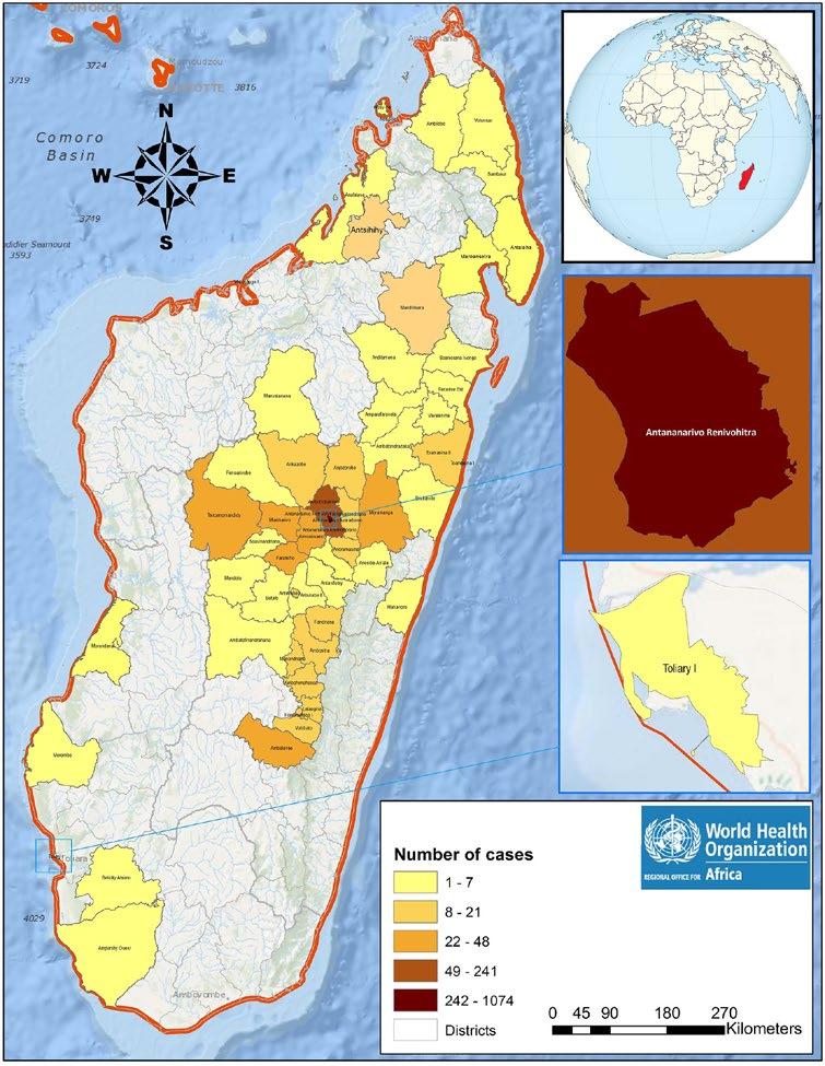 endemic and non-endemic areas, including major urban centres such as Antananarivo (the capital city) and Toamasina (a port city).
