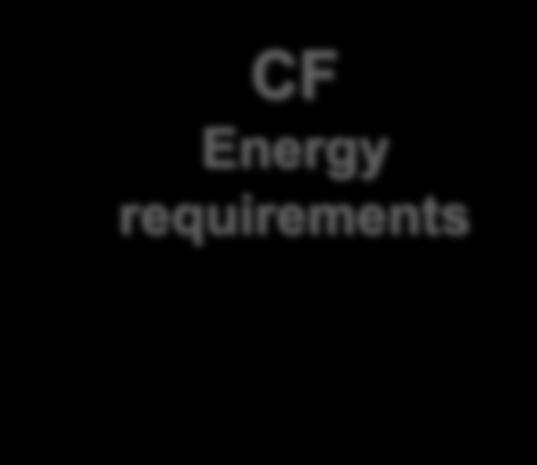 Factors determining energy requirements